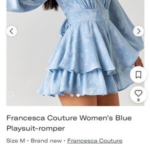 Francesca Couture Blue Playsuit Romper